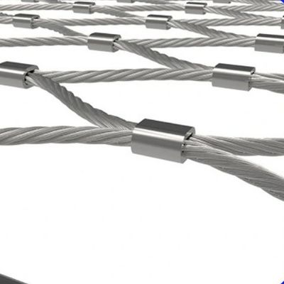 Hoge flexibiliteit roestvrij staal geweven draad touw mesh knoop