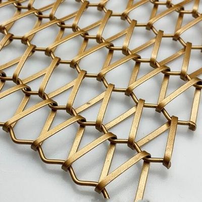 Nederlands weefsel Decoratief goud roestvrij staal Bar Decoratief metaal gordijn