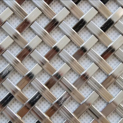 Antiek Messing Vlak roestvrij staal draad Decoratief Krimp Woven Wire Mesh Panels Grilles