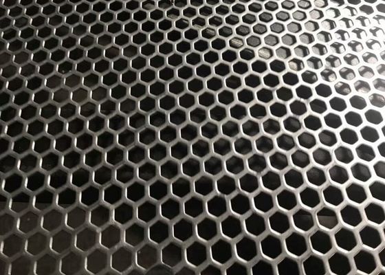Decoratieve Mesh Perforated Metal Strip Panel-Hexagonale Prik