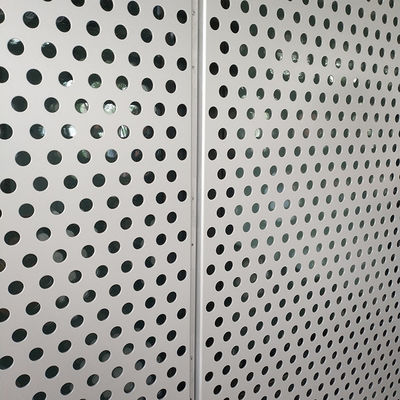 Rond Met een laag bedekt de Bekledingspoeder van het Gaten Decoratief Aluminium Geperforeerd Metaal