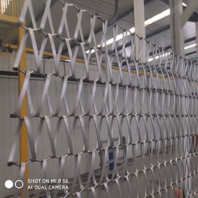 1,2 Mm het Spiraalvormige van de Verbindings Vlakke Draad van Mesh Conveyor Belt Cladding Balance Weefsel