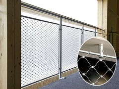 SS316 SS304 Roestvrij staal kabel draad Ferrule Mesh Flexible Diamond roestvrij staal touw net voor dierentuin net