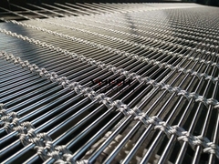Flexibel geanodiseerd metalen gaas trappenrail 5,3 kg/m2 Architectonisch kabelscherm