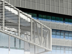 Perforated Powder Coated Aluminium Expanded Metal Mesh voor buitenmuurversiering