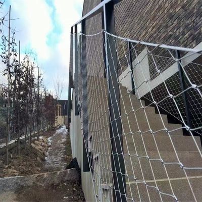 Flexibel en duurzaam 304 roestvrijstalen kabelnet met diamanten gat voor veiligheidsnetten