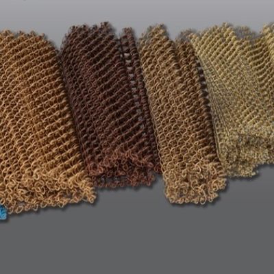 Aluminium Draad Decoratieve Maatwerk Hangende Diamant Spiraal Gordijn Mesh