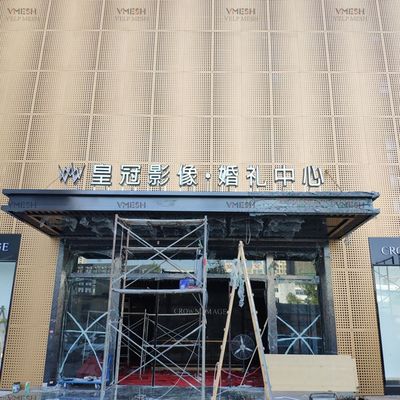 Poederbedekte aluminium-roestvrijstalen geperforeerde plaat voor architectonische gevels
