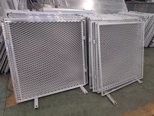 Wit poeder gecoat uitgebreid metalen gaas voor gevelgevels