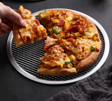 Naadloze Ronde Pizzascreen Tray 6-22 Inch Aluminiumlegering