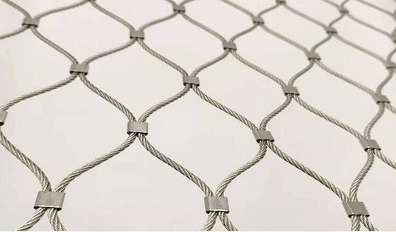 Roestvrij staal draad touwnet 80x80mm voor dierentuin dierenkooien