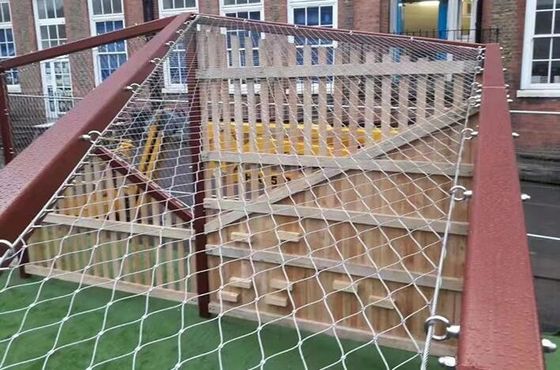 304 roestvrij staal touwnet Flexibel veiligheidsnet Decoratief draadtouwnet met aangepaste grootte voor balustrade en dierentuin
