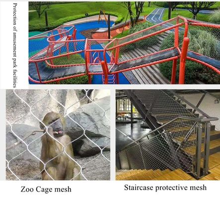 304 roestvrij staal kabelnet Zwarte oxidatie voor dierentuin vogelhuis