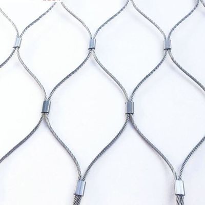 SS 304 316 roestvrij staal draad touwnet voor dierentuinbalustrade
