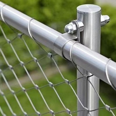 SS 304 316 roestvrij staal draad touwnet voor dierentuinbalustrade