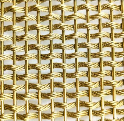 Decoratief roestvrijstalen bekleding metalen gevelpaneel geweven gaas