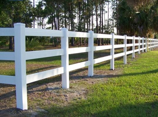 Vlees 3 Rails Wit Draagbaar Paardenboerderij Buiten PVC Boerderij hek
