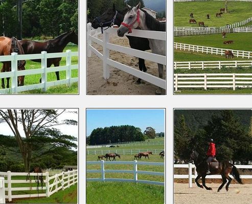 Duurzaam 3 Rails PVC Boerderij hek Plastic hek Ranch Paddock Paard hek