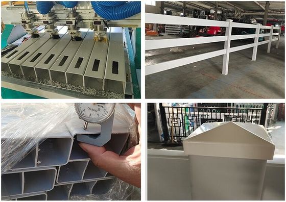 PVC-paneel Boerderij hek Tuin hek Tralies Nieuwe privacy Witte vinyl 2 Rails hek