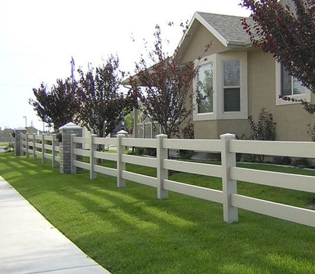 3 Rails 1.8*2.5m PVC Farm hek Plastic Vinyl Ranch Paddock Paarden hek
