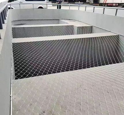 UV-bestendig roestvrijstalen kabelgaas met lange levensduur met 1*10m/2*5m/2*3m/10*10m randafmeting