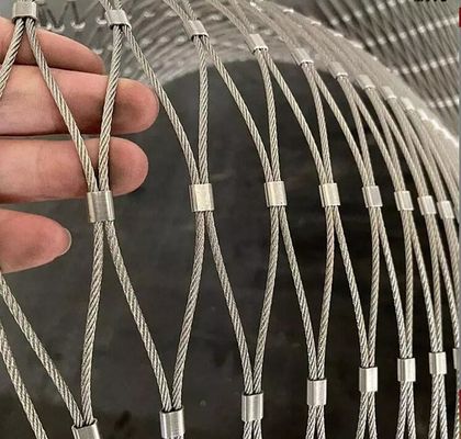 Op Maat Gemaakt Zilveren Roestvrijstalen Touwgaas Recyclebaar Onderhoudsvrij voor Architecturale Bescherming