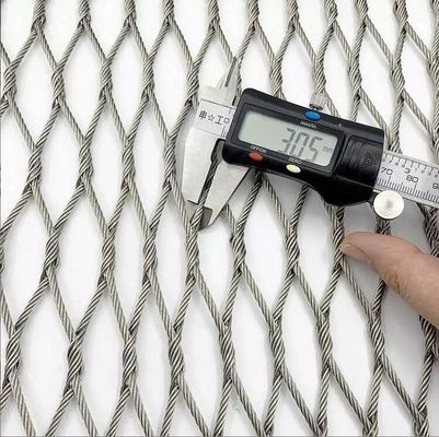 Hoge flexibiliteit roestvrij staal geweven draad touw mesh knoop