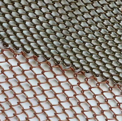 Goudkleurig roestvrij aluminium decoratief gaas metalen spoel draperies