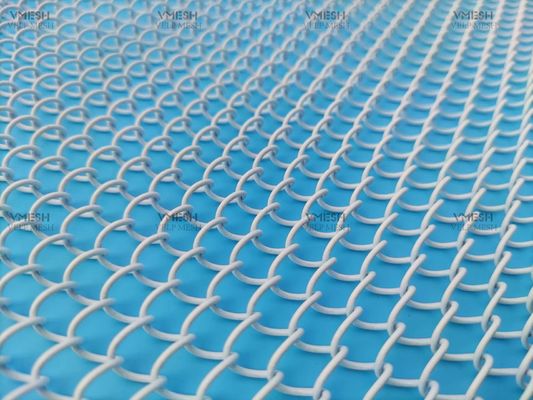 Aangepaste grootte 6 * 6 mm kettingschakel metalen gordijn in paren ontwerp open haard schermgaas