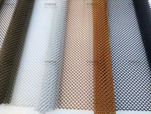 Veiligheid 1,2 mm gouden kleur ketting link metalen gordijnontwerp voor open haard schermgaas