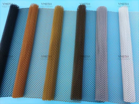 Huishoudelijk Indoor Metal Mesh Goudkleurig Stalen Materiaal Kamine Mesh Screen Gordijn