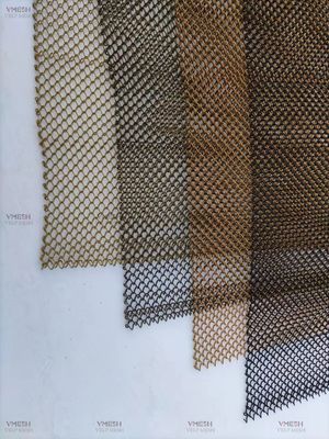 Veiligheid 1,2 mm gouden kleur ketting link metalen gordijnontwerp voor open haard schermgaas