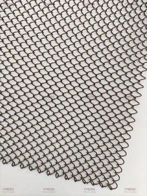 Architectonisch gekrimpd geweven draadnet Decoratief metaalketennet Gordijn Alloy Mesh Coil Drapery