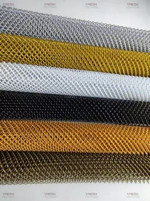 Grijze kleur Aluminium Decorative Chain Link Mesh Gordijn Voor Scheidingswand