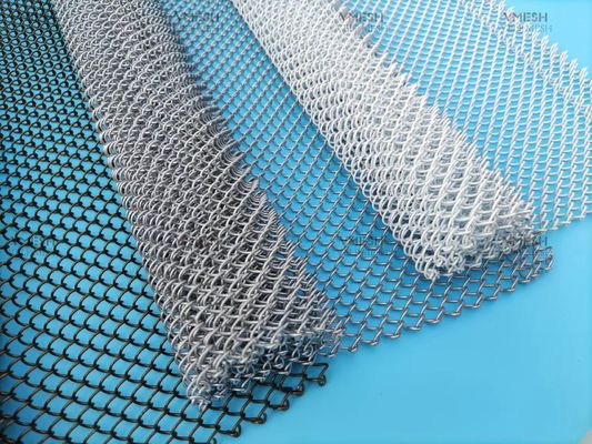 Kleurrijke roestvrij staal aluminium decoratieve metalen keten gaas gordijn legering gaas spoel draperies