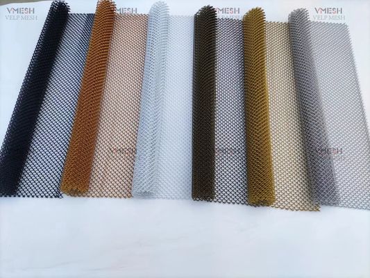 Aluminium Cascade Coil Drapery Wire Mesh Gordijnen voor Ruimte Partition