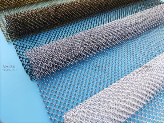 Aluminium Cascade Coil Drapery Wire Mesh Gordijnen voor Ruimte Partition