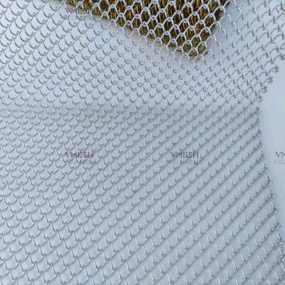 Grijze kleur Aluminium Decorative Chain Link Mesh Gordijn Voor Scheidingswand