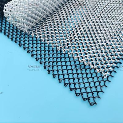 Grijze kleur Aluminium Decorative Chain Link Mesh Gordijn Voor Scheidingswand