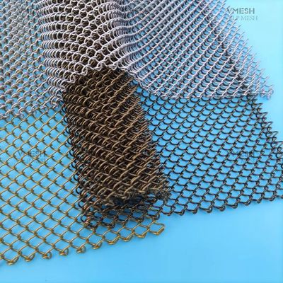 Goudkleurig roestvrij aluminium decoratief gaas metalen spoel draperies