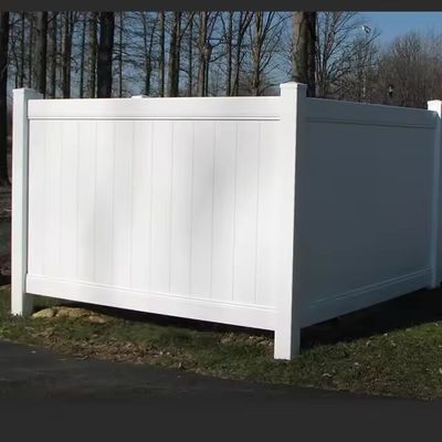 Vuurdicht buitenshuis wit plastic vinyl pvc privacy hek voor decoratieve achtertuin