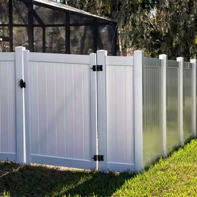 Duurzaamheid 6 * 8 Voeten maagdelijk PVC Goedkoop Volle privacy hek