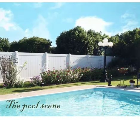 6x8 voet wit maagdelijk PVC privacy hek voor huis en tuin