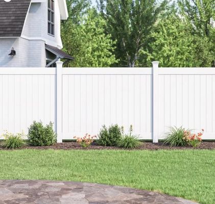 Hoogwaardig materiaal Buitenwit PVC Plastic Vinyl Privacy hek