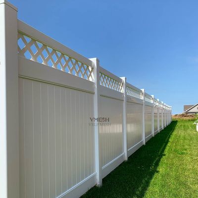 6ft buitentuin Wit goedkoop PVC vinyl rooster privacy hek
