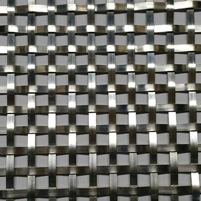 Decoratief stevig plat geweven metalen gaas Architectonisch roestvrijstalen draadgaas