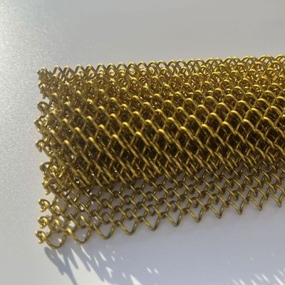 Custom Color Aluminium Woven Chain Link Curtain Wire Mesh