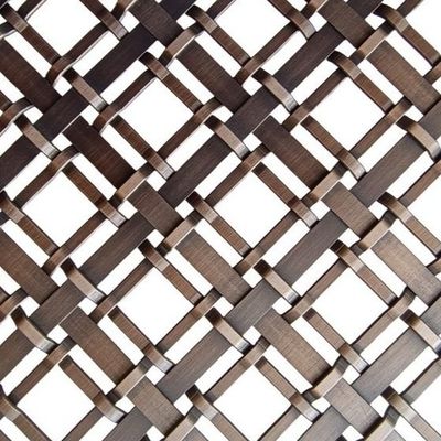 1 mm-4 mm geweven roestvrij staal gaas voor decoratieve architectuur metaal op maat