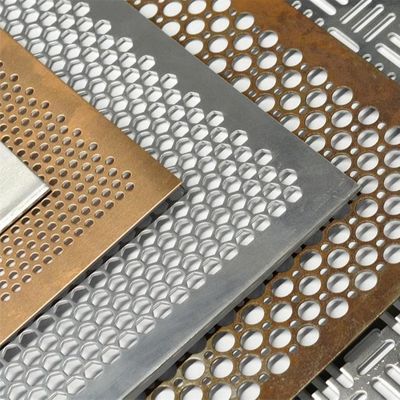 Poedercoating Bronzen goudkleur Honingraat gat rond gat Metalen mesh geperforeerd metaalplaat