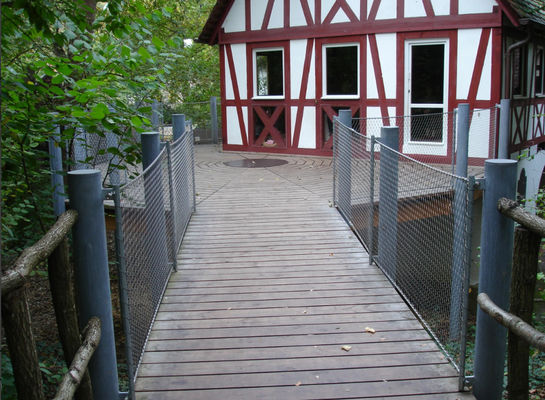 Flexibel roestvrij staal touwnet met diamantgatvormige vorm UV-bestand en 10 jaar garantie voor veiligheids hek